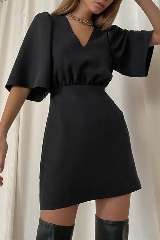 Boho Chic black short dress