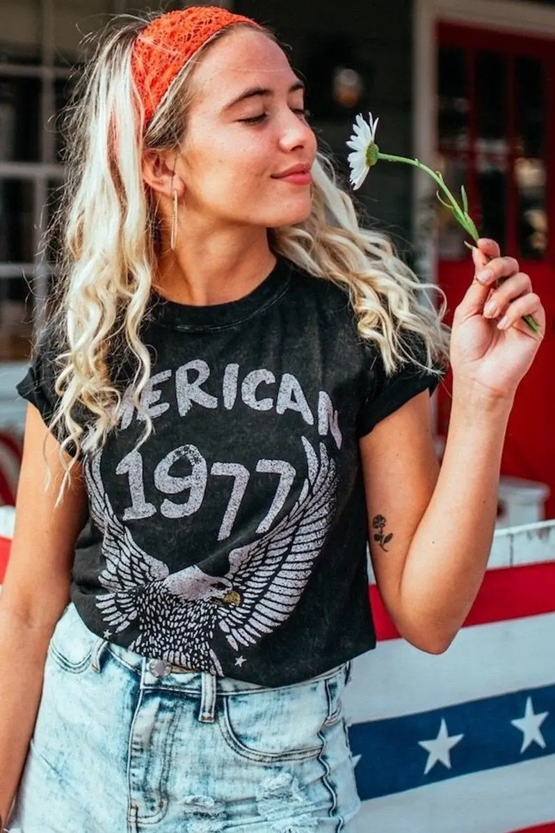 American Hippie T Shirt 1977