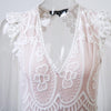 mother of the bride White Maxi Dress Boho Summer Lace Vintage