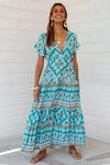 formal Boho turquoise maxi dress for sale