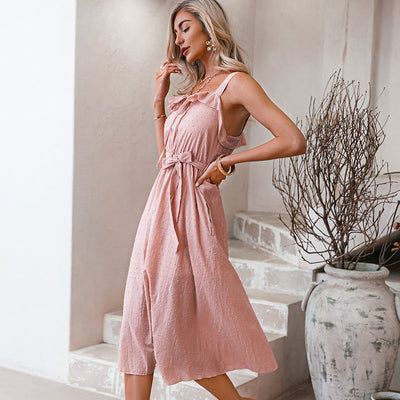 Light Pink Formal Boho Dress Summer