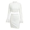 White Lace Boho Bridesmaid Dress Off The Shoulder