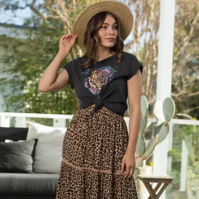 Tiered Gypsy Maxi Skirt Floral Clothes