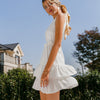White Mini Dress Ruffle Plus Size