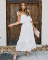Hippie White Boho Lace Dress Beach Dress