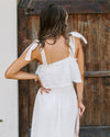 Hippie White Boho Lace Dress Long Sleeve