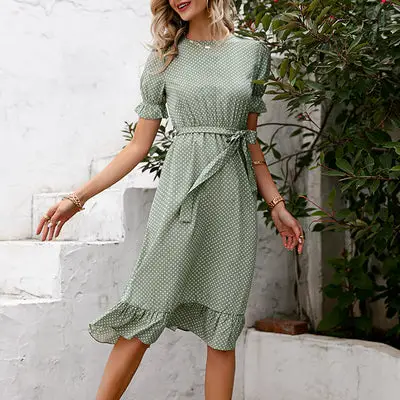 Sage Green Vintage Dress Summer