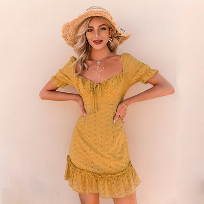 Boho Bridesmaid Dresses Yellow Beach Dress