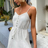 High Waist Boho White Dress Sundress