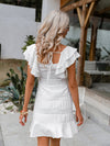 White Mini Boho Summer Dress Pattern