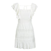 White Mini Boho Summer Dress Lace