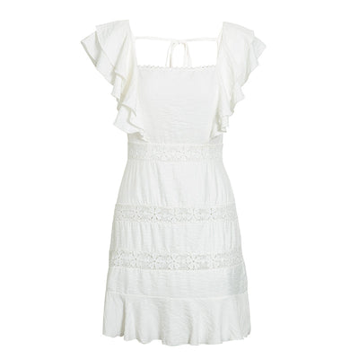 White Mini Boho Summer Dress Plus Size