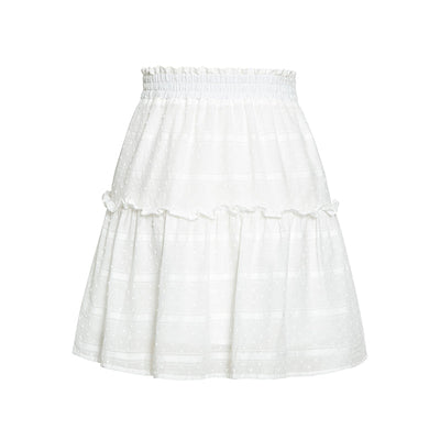 White Bohemian Mini Skirt 2022