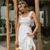 White Sleeveless Summer Dress Sundress