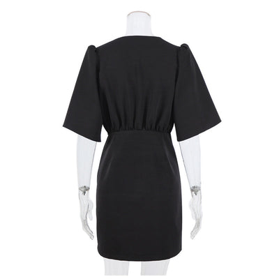 Boho Chic Black Short Dress Off The Shoulder