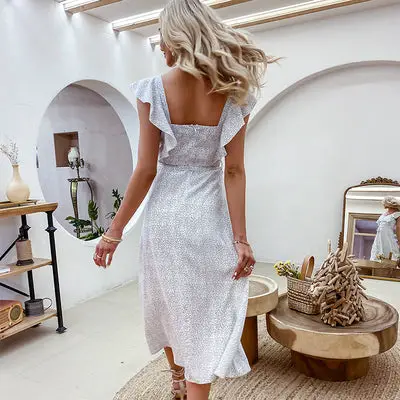 Simple White Country Dress Gypsy