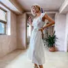 Simple White Country Dress Hippie