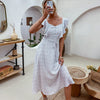 Simple White Country Dress Peasant