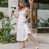 White Bohemian Long Dress Embroidered