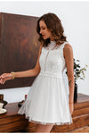 White Lace Boho Dress Floral Clothes