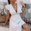 Boho Chic White Maxi Dress Beach Dress