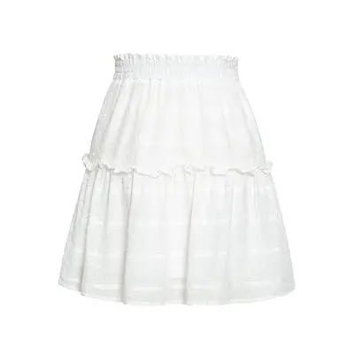 White Bohemian Mini Skirt Plus Size