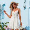 Casual Spring White Dress Floral Clothes