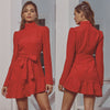 Red Boho Dress Short Cute