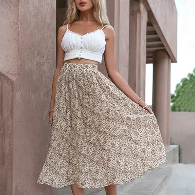 Pleated Boho Summer Skirt Gypsy