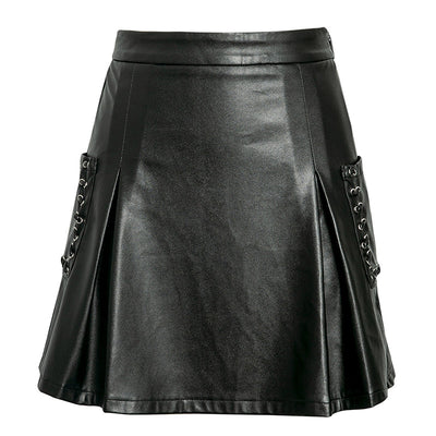 Black Boho Mini Skirt Embroidered