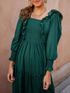 Vintage Green Boho Dress Plus Size