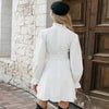 Vintage White Dress Long Sleeves Plus Size