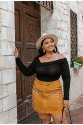Plus Size Embroidery Short Skirt 2022