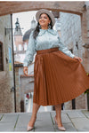 Plus Size Boho Pleated Skirt Gypsy
