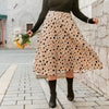Plus Size Polka Dot Maxi Skirt Off The Shoulder