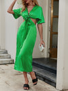 Flashy Green Beach Dress Plus Size