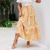 Plus Size Boho Yellow Maxi Skirt Plus Size