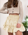 Bohemian Ruffle Mini Skirt Style