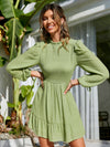 Sage Green Boho Casual Dress Bohemian