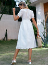 Bohemian White Cotton Dress Beach Dress