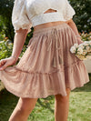 Plus Size Rose Short Skirt Lace