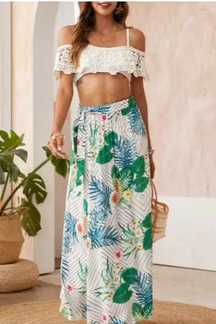 Beach Long Skirt Long Sleeve