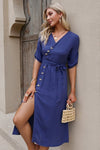 Bohemian Blue Midi Dress Style