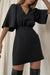 Boho Chic Black Short Dress Floral Clothes