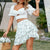 Boho Ruffle Mini Skirt Long Sleeve