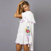 Grunge Floral Embroidery Mini Dress sun