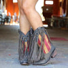 Vintage Boho Indian Boots flower