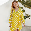 summer Large Boho Dress with Dots Lace