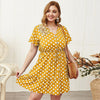 cheap Large Size Boho Dress with Dots UK
