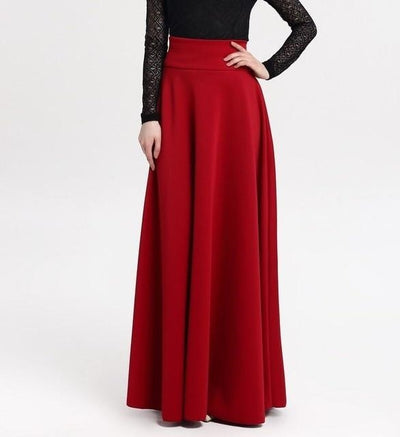 Vintage Very Long Skirt Boho Red 2022